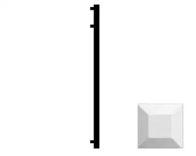 Reliant Series - Aluminum Fence Post End Post (Fits D-2, E-2)