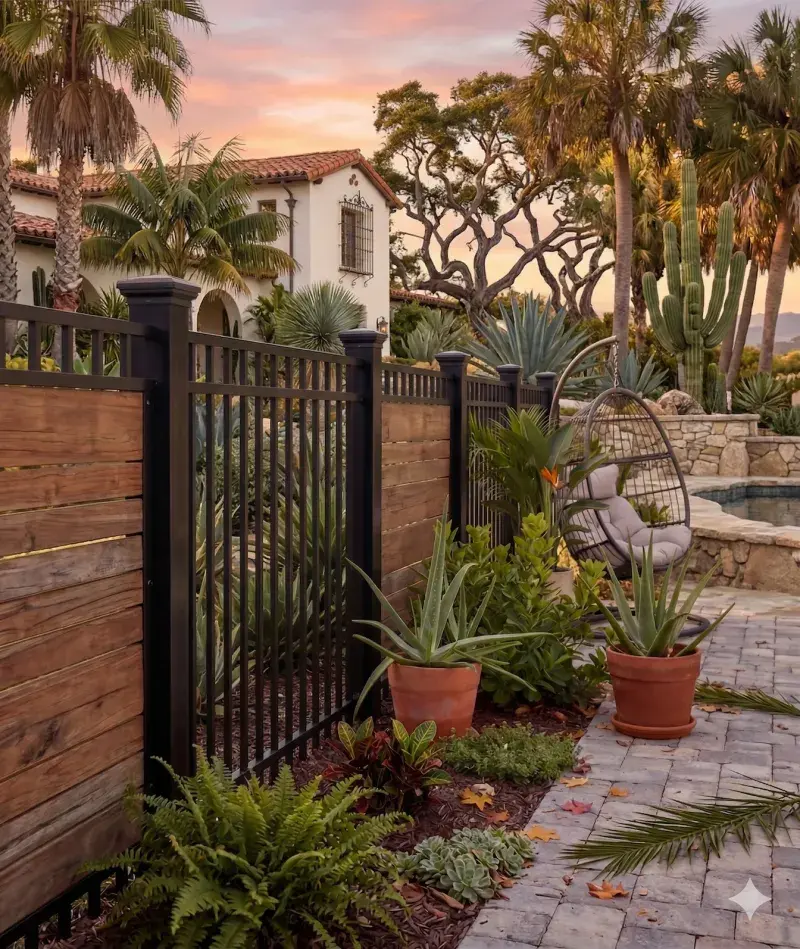 Mixed Materials fence