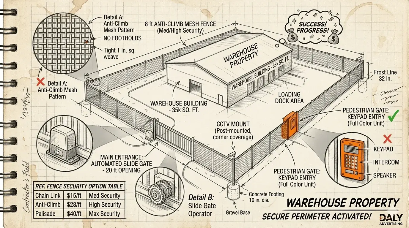 How to Choose a Commercial Fence: Type, Height, and Security