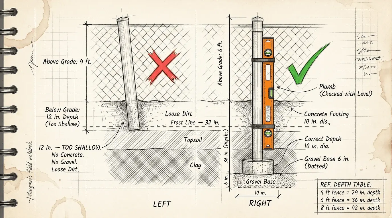Fence Post Depth: How Deep to Set Posts by Height and Soil