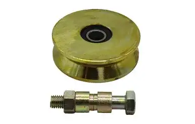 4" gate Wheel w/ 2 Bearings w/o Mounting - Brass