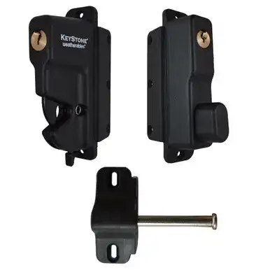 Keystone Advantage Latch - Two-Sided, Key Lockable Keyed-Alike, Nylon