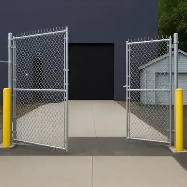 Industrial Chain Link Double Drive Gate Galvanized